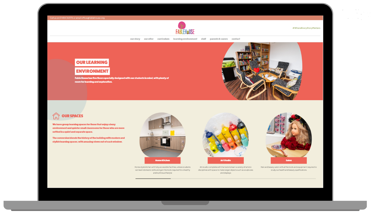 Education website design page preview by Fallen Leaf