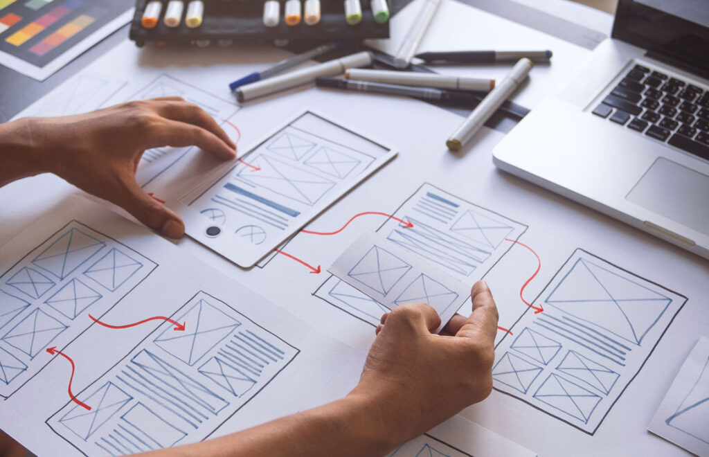 Web design User Experience journey mapping 